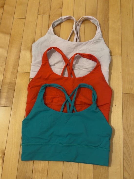 lululemon athletica Tops - Set of 3 Strappy Sports Bras - Teal, Red, Light Pink